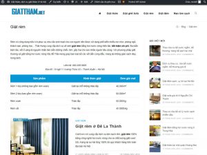 Giao diện website dịch vụ vệ sinh